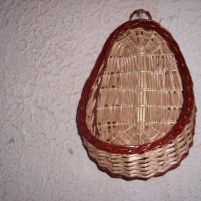 Virágkosár falra akasztós ovális